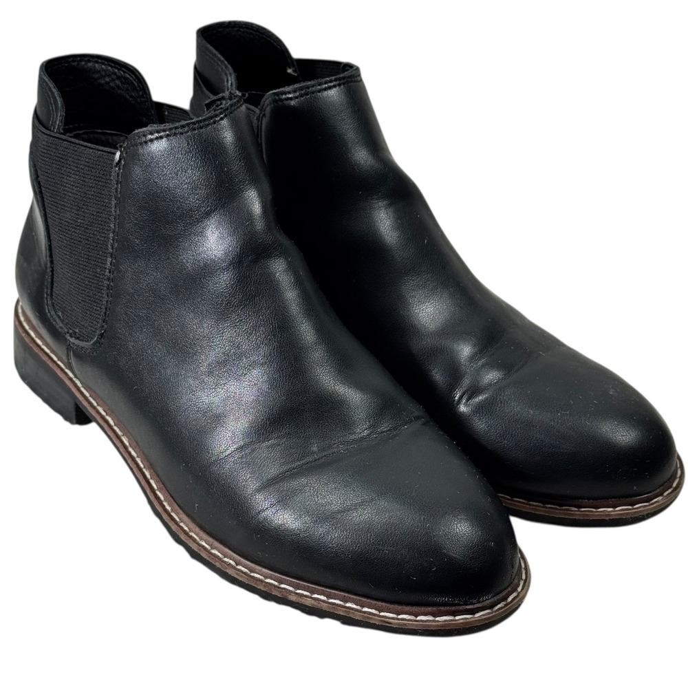 Cynthia Rowley Chelsea Boots Women's Size 7.5‎ M Kelsey Black Faux Leather